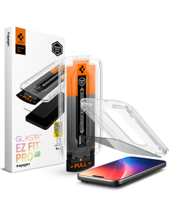Защитное стекло Spigen для iPhone 17 Pro / 17 / 16 Pro - Glas.tR EZ Fit Pro HD - 1 шт - Антишпион - AGL10098