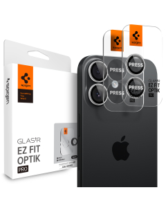 Защитное стекло для камеры Spigen для iPhone 17 - Glas.tR EZ Fit Optik Pro - 2 шт - Серебристый - AGL10126