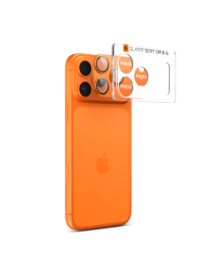 Защитное стекло на блок камер Spigen для iPhone 17 Pro Max - GLAS.tR EZ Fit Optik Pro XL - 1 шт - Оранжевый - AGL10650