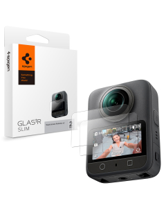 Защитное стекло Spigen для DJI Osmo 360 - GLAS.tR Slim - 2 шт - Прозрачный - AGL10796