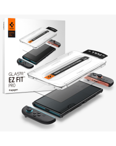 Защитное стекло Spigen для Nintendo Switch 2 - GLAS.tR EZ Fit Pro - 2 шт - Прозрачный - AGL10797