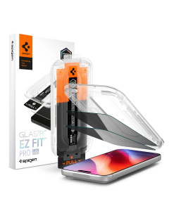 Защитное стекло Spigen для iPhone 18 Pro - GLAS.tR EZ Fit Pro HD (Privacy) - 2 шт - Антишпион - AGL12027