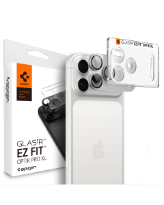 Защитное стекло на блок камер Spigen для iPhone 18 Pro - GLAS.tR EZ Fit Optik Pro XL - 1 шт - Серебристый - AGL12038