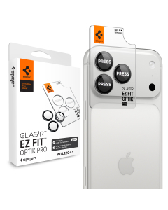 Защитное стекло на камеру Spigen для iPhone 18 Pro Max/18 Pro - GLAS.tR EZ Fit Optik Pro - 2 шт - Темно-серый - AGL12043