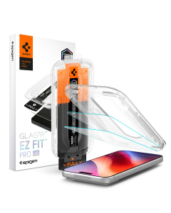 Защитное стекло Spigen для iPhone 18 Pro/17 Pro/17/16 Pro - GLAS.tR EZ Fit Pro HD - 2 шт - Прозрачный - AGL12047