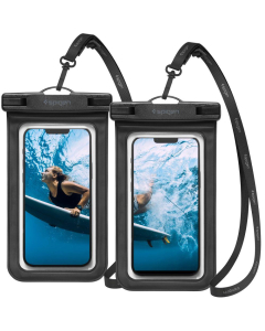 Водонепроницаемый универсальный чехол Spigen - A601 Waterproof - Черный - 2 шт - AMP04523