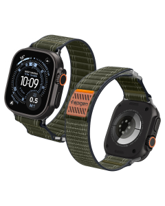 Ремешок Spigen для Apple Watch (49/46/45/44 mm) - Fabric Band (hook-and-loop) - Зеленый - AMP10142