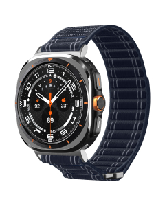 Ремешок Spigen для Galaxy Watch Ultra (47 mm) - Fabric Band (hook-and-loop) - Синий - AMP10148