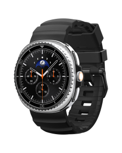 Ремешок Spigen для Galaxy Watch 8 (46/44/40 mm) - Silicone Band - Черный - AMP10151