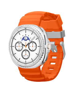 Ремешок Spigen для Galaxy Watch 8 (46/44/40 mm) - Silicone Band - Оранжевый - AMP10152