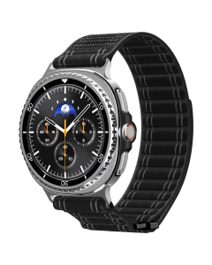 Ремешок Spigen для Galaxy Watch 8 (46/44/40 mm) - Fabric Band (hook-and-loop) - Черный - AMP10153