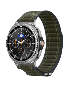 Ремешок Spigen для Galaxy Watch 8 (46/44/40 mm) - Fabric Band (hook-and-loop) - Зеленый - AMP10154