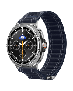 Ремешок Spigen для Galaxy Watch 8 (46/44/40 mm) - Fabric Band (hook-and-loop) - Синий - AMP10155