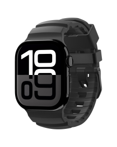 Ремешок Spigen для Apple Watch (49/46/45/44 mm) - Silicone Band - Черный - AMP10508