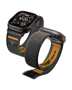 Ремешок Spigen Caseology для Apple Watch (49/46/45/44 mm) - Athlex Air 2 Active Band - Черный/Оранжевый - AMP10607