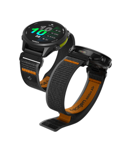 Ремешок Spigen Caseology для Garmin Quick Fit (22 mm) - Athlex Air Active Band - Черный/Оранжевый - AMP11426