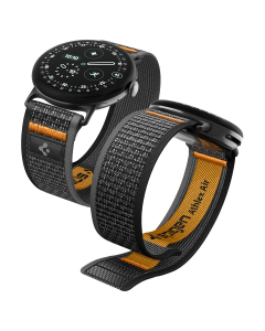 Ремешок Spigen Caseology для Google Pixel Watch 5/4/3 (45 mm) - Athlex Air - Черный/Оранжевый - AMP11747