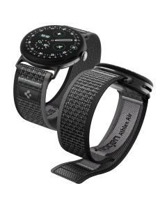Ремешок Spigen Caseology для Google Pixel Watch 5/4/3 (45 mm) - Athlex Air - Черный/Серый - AMP11749