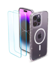 Чехол и защитное стекло Spigen Cyrill для iPhone 14 Pro Max - Shine Mag - Прозрачный - 4 шт - ACS04875