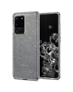 Чехол-капсула Spigen для Galaxy S20 Ultra - Liquid Crystal Glitter - Прозрачный кварц - ACS00710