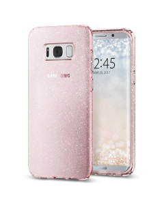 Чехол-капсула чехол Spigen для Galaxy S8 Plus - Liquid Crystal Glitter - Розовый кварц - 571CS21667