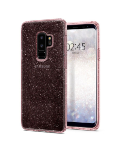 Чехол-капсула Spigen для Galaxy S9 Plus - Liquid Crystal Glitter - Розовый кварц - 593CS22919