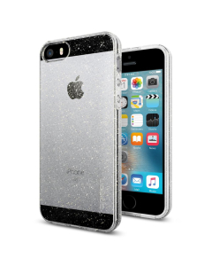 Чехол-капсула Spigen для iPhone SE / 5s / 5 - Liquid Air Glitter - Прозрачный кварц - 041CS21959