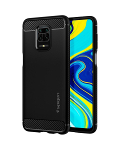 Прочный чехол Spigen для Redmi Note 9 Pro/ 9 Pro Max/ 9S - Rugged Armor - Черный - ACS01591
