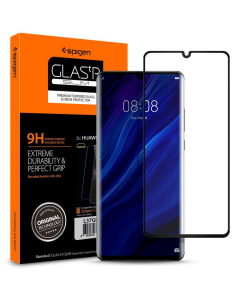 Защитное стекло Spigen для Huawei P30 Pro - GLAS.tR Slim - Черный - 1 шт - L37GL25745