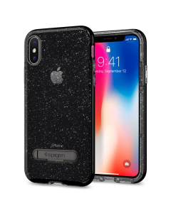 Чехол с подставкой Spigen для iPhone X / XS - Crystal Hybrid Glitter - Space кварц - 057CS22148