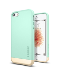 Стильный чехол Spigen для iPhone SE / 5s / 5 - Style Armor - Мятный - 041CS20179