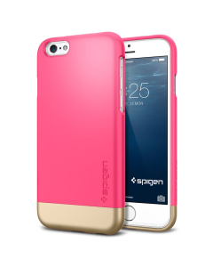 Стильный чехол Spigen для iPhone 6s / 6 - Style Armor - Ярко-розовый - SGP11045