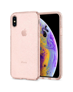 Чехол-капсула Spigen для iPhone X / XS - Liquid Crystal Glitter - Розовый кварц - 063CS25112