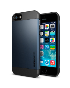 Супертонкий чехол Spigen для iPhone SE / 5s / 5 - Slim Armor S - Синевато-серый - SGP10365