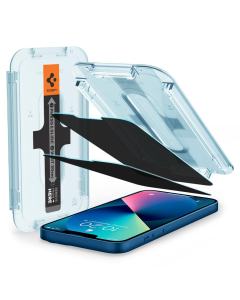 Защитное стекло Spigen для iPhone 13 Mini - EZ FIT GLAS.tR Privacy - Черный - 2 шт - AGL03399