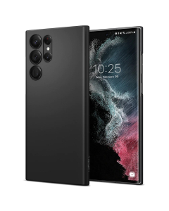 Тонкий чехол Spigen для Galaxy S22 Ultra - AirSkin - Черный - ACS04383