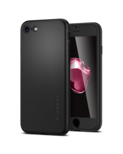 Тонкий чехол Spigen для iPhone SE (2022/2020)/8/7 - Air Fit 360 - Черный - 042CS21098