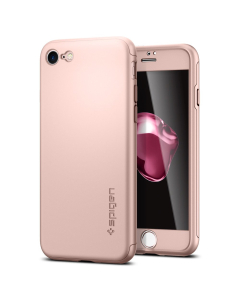 Тонкий чехол Spigen для iPhone SE (2022/2020)/8/7 - Air Fit 360 - Розовое золото - 042CS21099