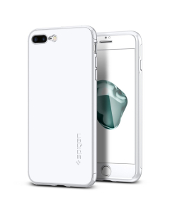 Тонкий чехол Spigen для iPhone 7 Plus / 8 Plus - Air Fit 360 - Белый - 043CS21100