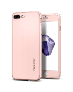Тонкий чехол Spigen для iPhone 7 Plus / 8 Plus - Air Fit 360 - Розовое золото - 043CS21102