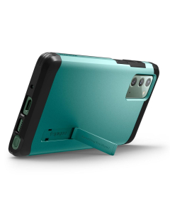 Ударопрочный чехол Spigen для Galaxy Note 20 - Tough Armor - Зеленый - ACS01581