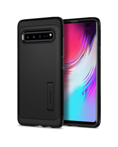 Ударопрочный чехол Spigen для Galaxy S10 5G - Tough Armor - Черный - 614CS26155
