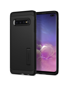 Ударопрочный чехол Spigen для Galaxy S10 Plus - Tough Armor - Черный - 606CS25770