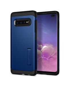 Ударопрочный чехол Spigen для Galaxy S10 Plus - Tough Armor - Синий - 606CS26191