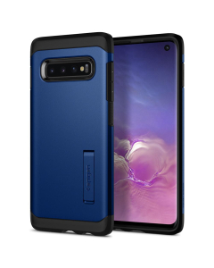 Ударопрочный чехол Spigen для Galaxy S10 - Tough Armor - Синий - 605CS26194