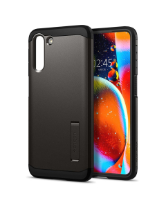 Ударопрочный чехол Spigen для Galaxy S21 - Tough Armor - Темно-серый - ACS02426