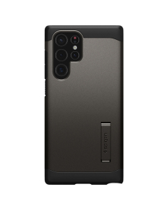 Ударопрочный чехол Spigen для Galaxy S22 Ultra - Tough Armor - Темно-серый - ACS03924