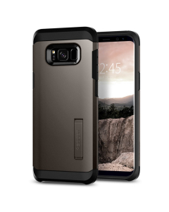 Ударопрочный чехол Spigen для Galaxy S8 - Tough Armor - Темно-серый - 565CS21641