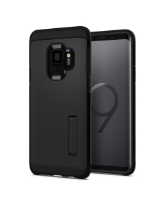 Ударопрочный чехол Spigen для Galaxy S9 - Tough Armor - Черный - 592CS22846