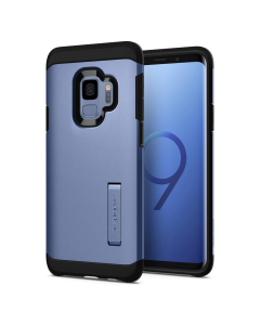 Ударопрочный чехол Spigen для Galaxy S9 - Tough Armor - Голубой - 592CS22850